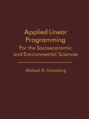 cover image of Applied Linear Programming